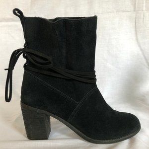 TOMS "Mila" Bootie Black Suede 8